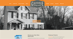 Desktop Screenshot of galesvilleheritagesociety.org
